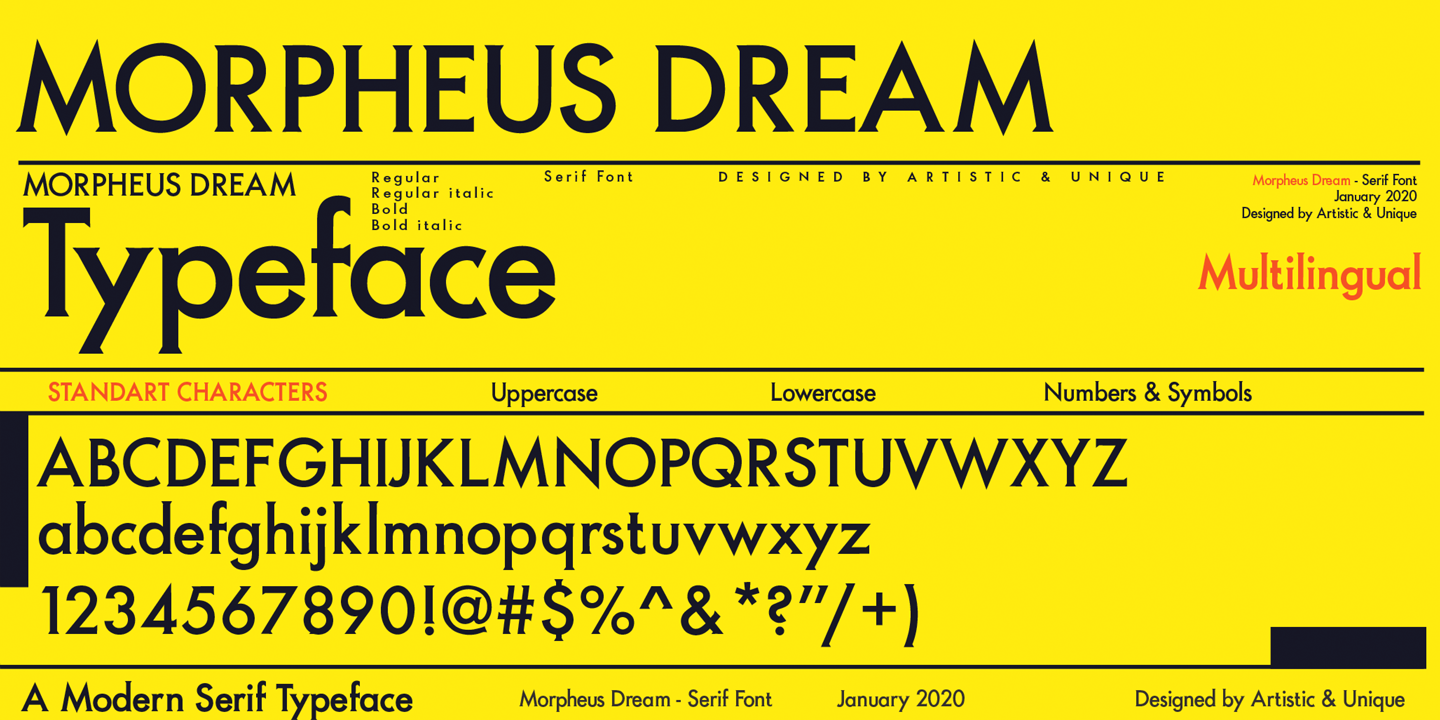 Beispiel einer Morpheus Dream Medium Italic-Schriftart